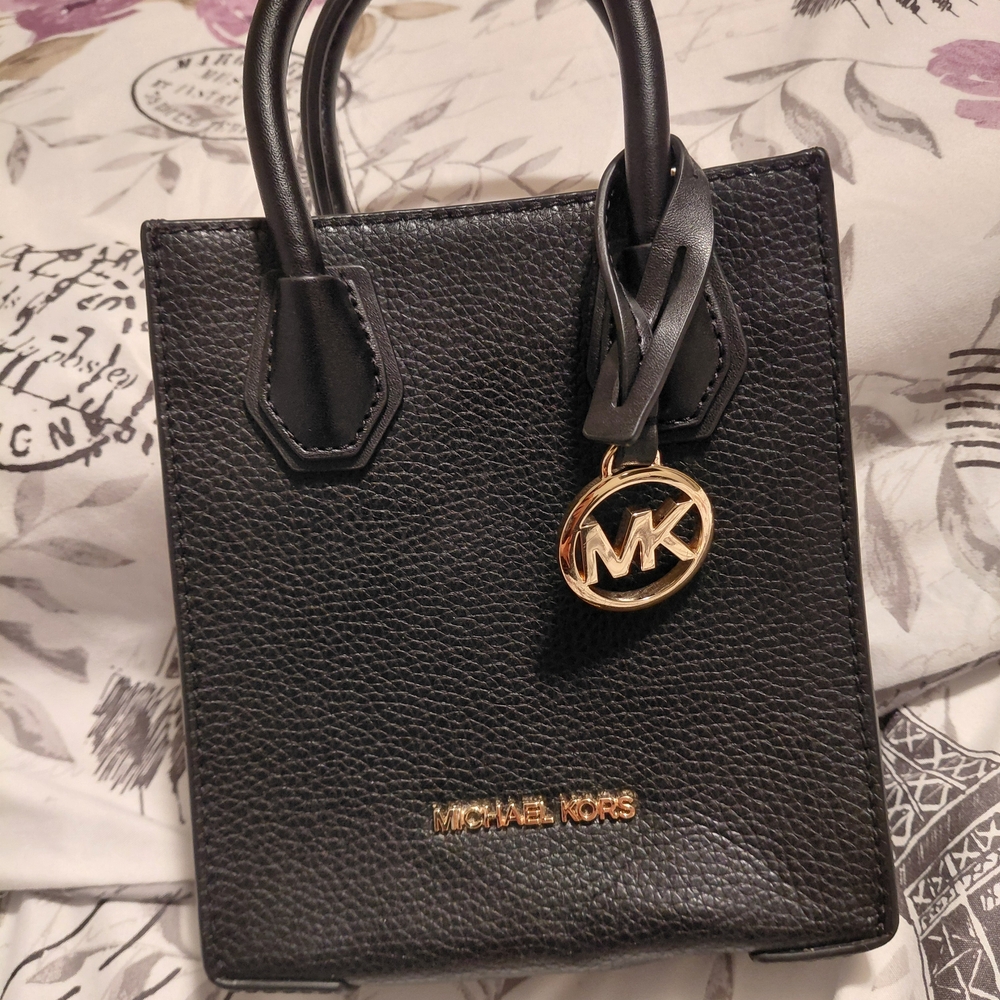 Michael Kors Black Leather Tote Bag